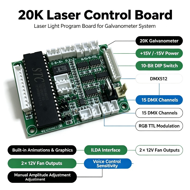 Laser Controller Board - Płytka sterująca laserem 20K, płytka programująca