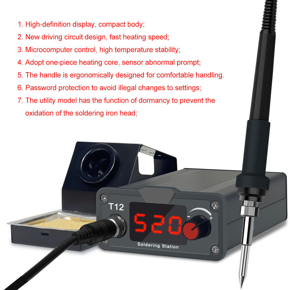 Stacja lutownicza LEFAVOR T12  – Industrial Laser Soldering Iron recenzja i cena