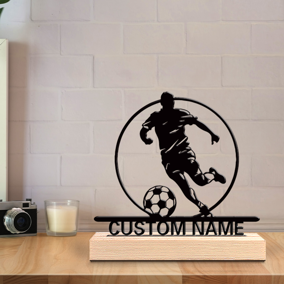 Metalowa statuetka piłkarza z  – Desktop Laser Engraver recenzja i cena
