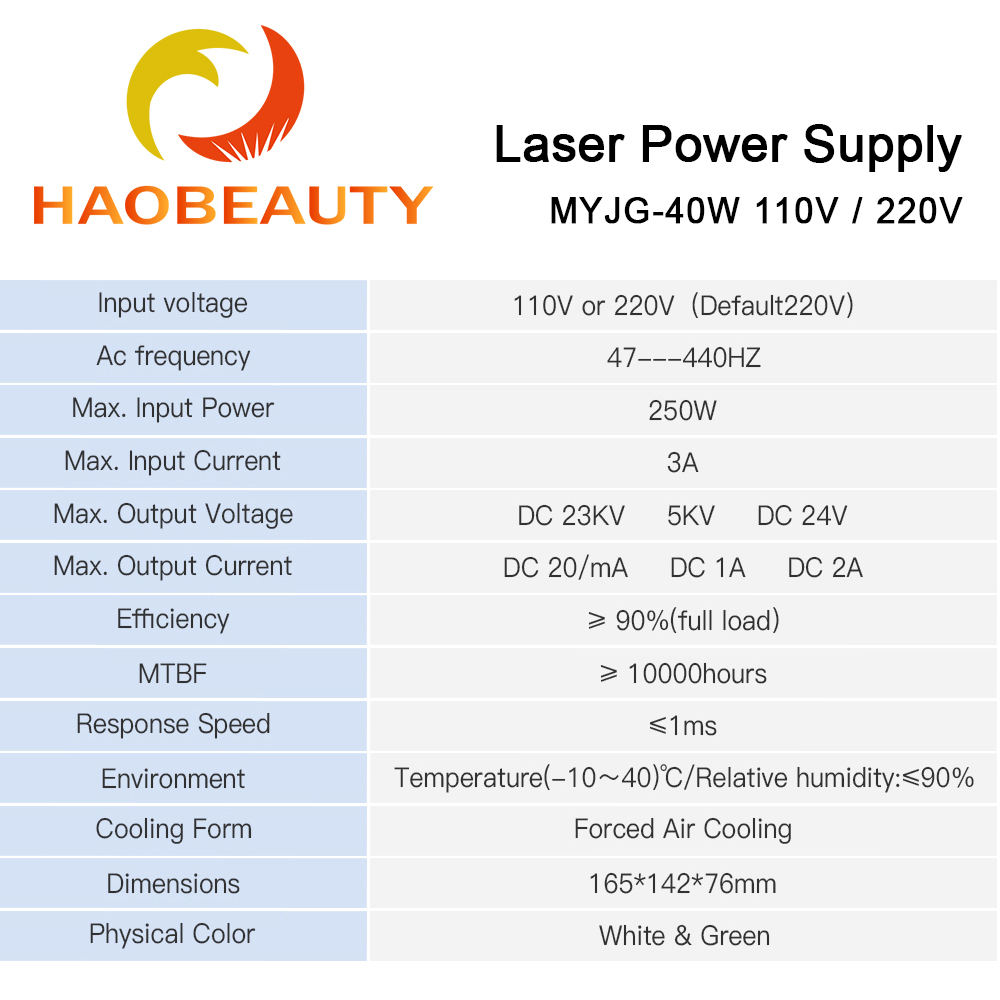HAOBEAUTY MYJG-40 zasilacz las – Co2 Laser Engraving Machine recenzja i cena